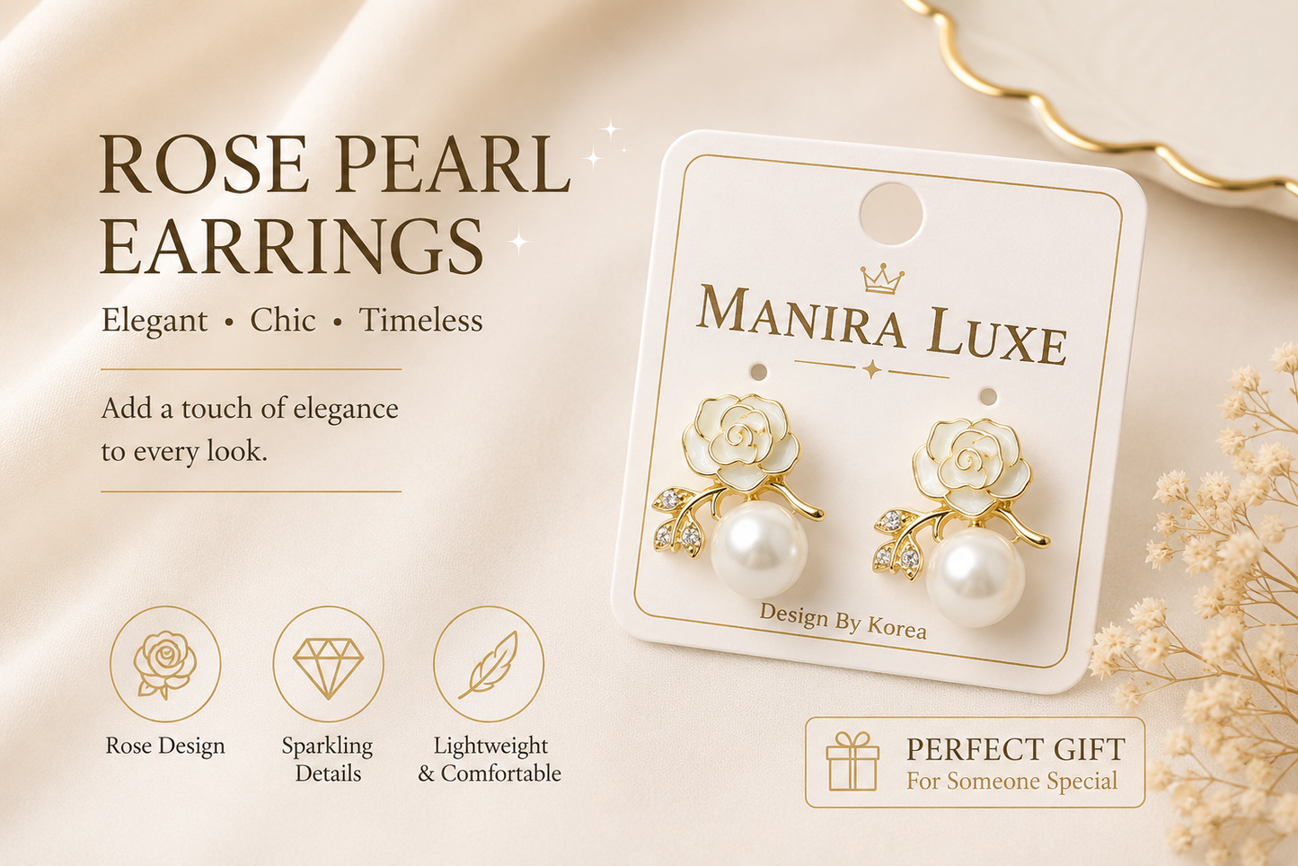 Delicate rose blossoms