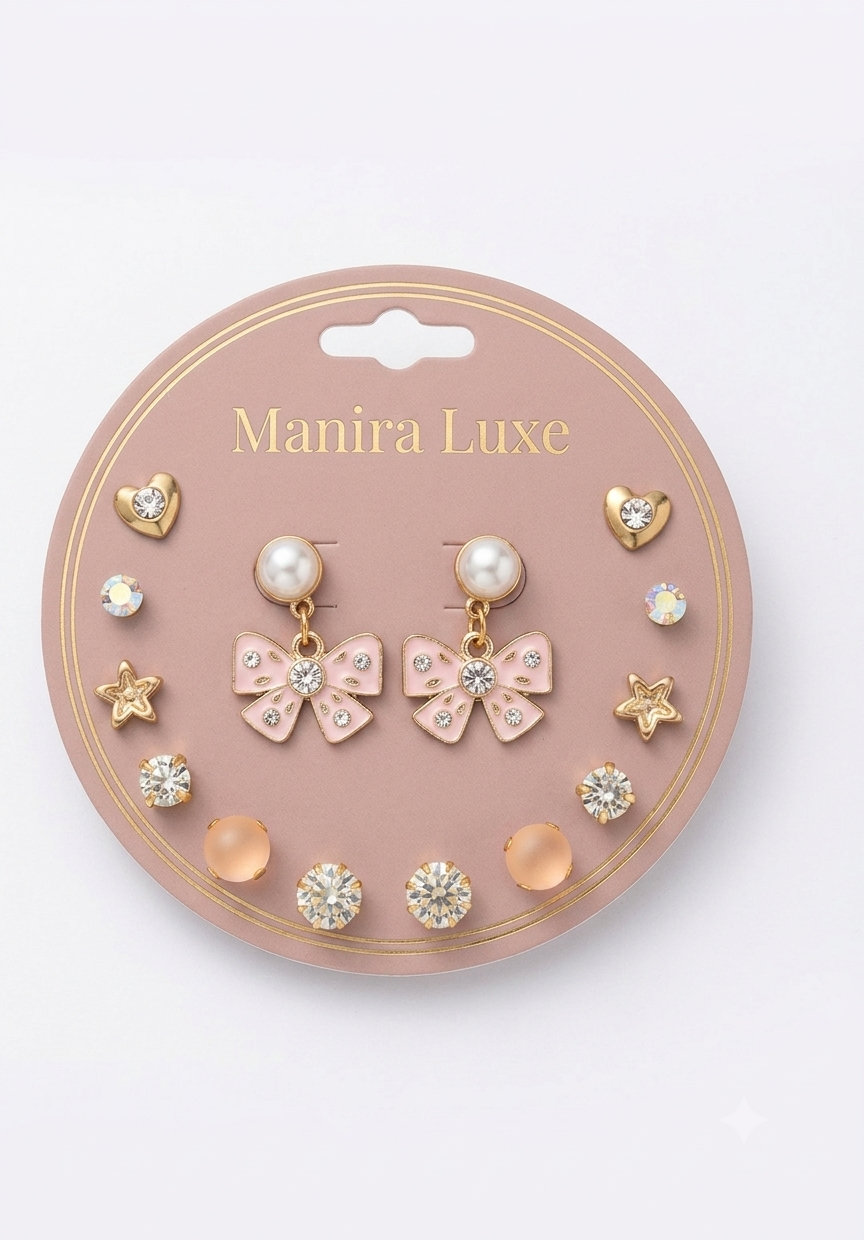 7-Pair Random Everyday Earrings Collection
