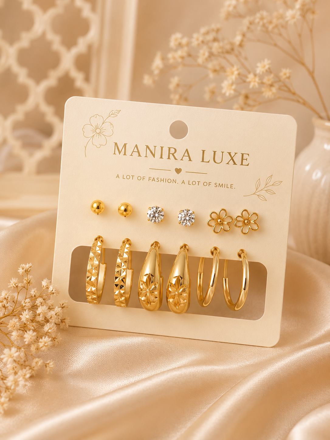 6 Pairs of Earrings