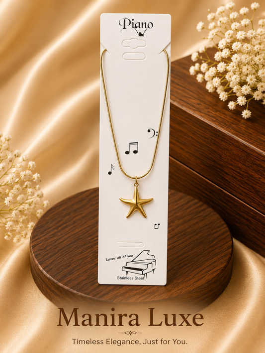 Star fish pendant and chain