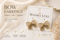 Elegant pearl bow earrings
