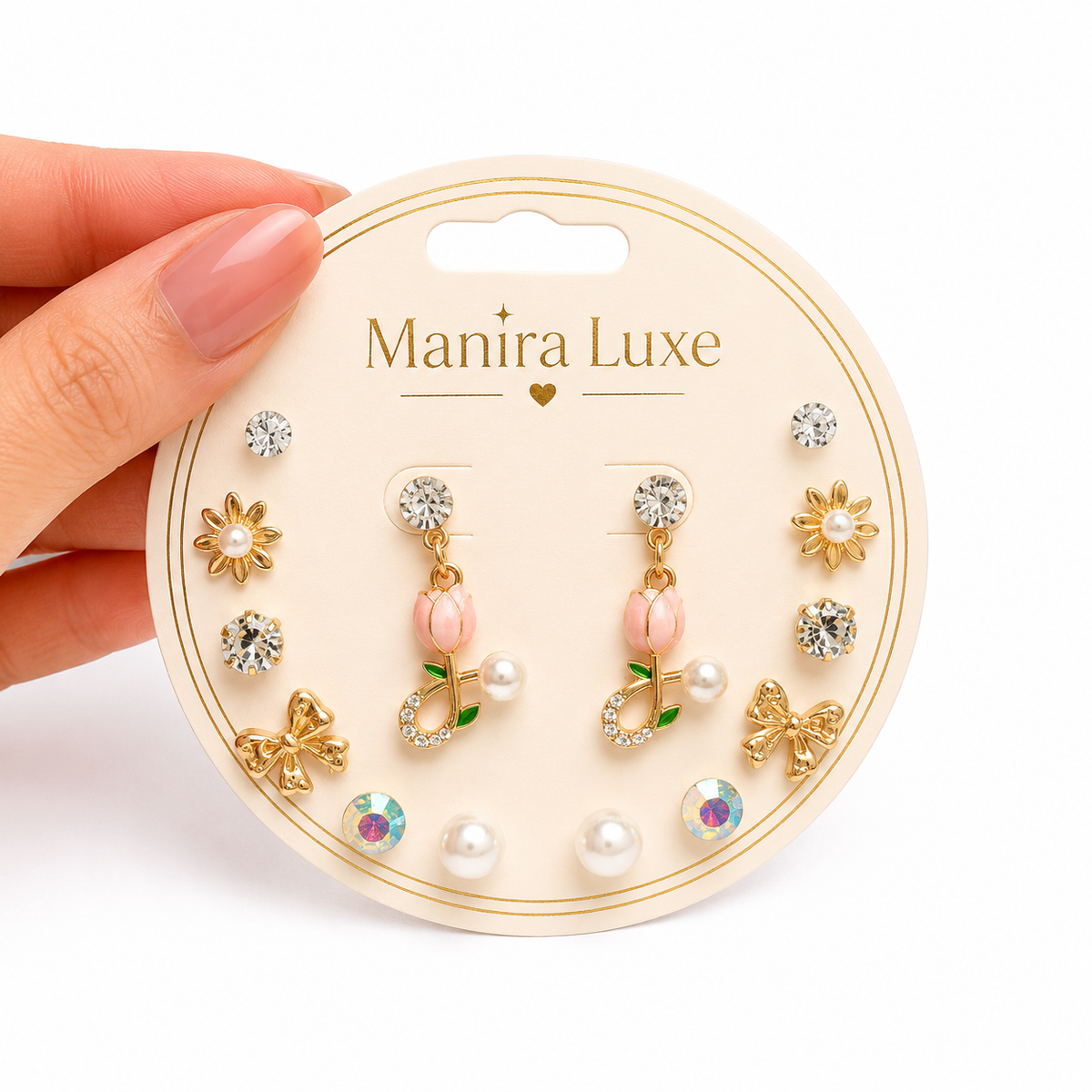 7-Pair Random Everyday Earrings Collection