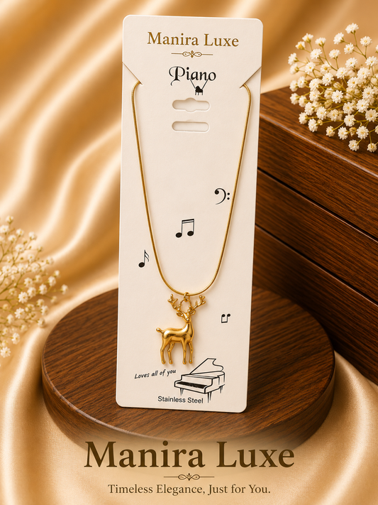 Reindeer pendant and chain