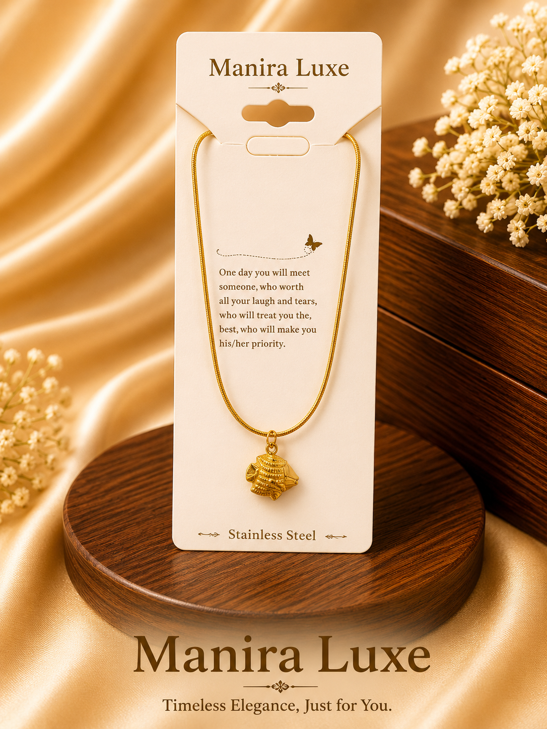 Fish pendant and chain