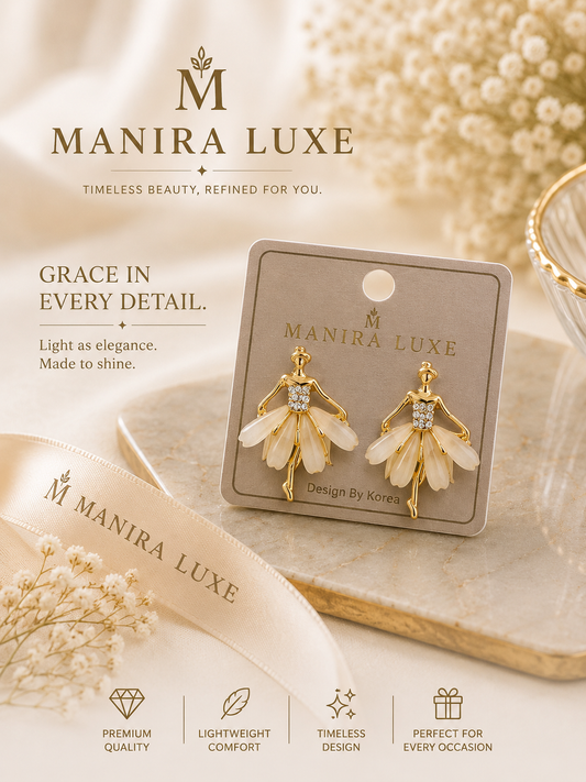 Dancer-inspired stud earrings