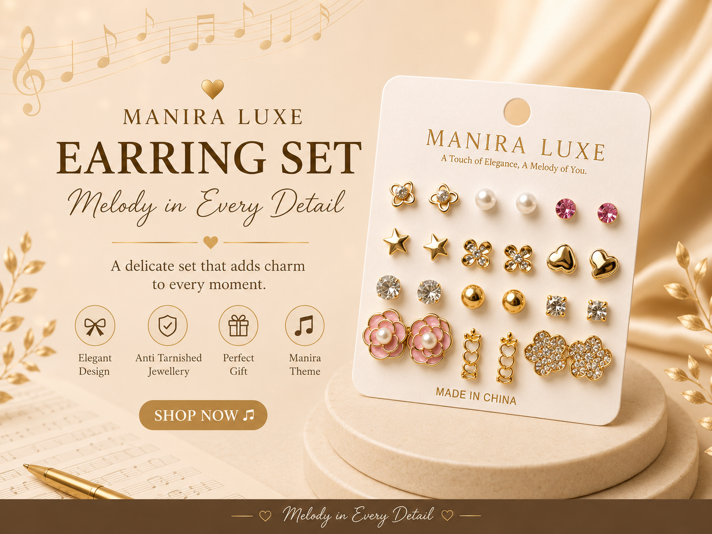 Pair of 12 Earrings