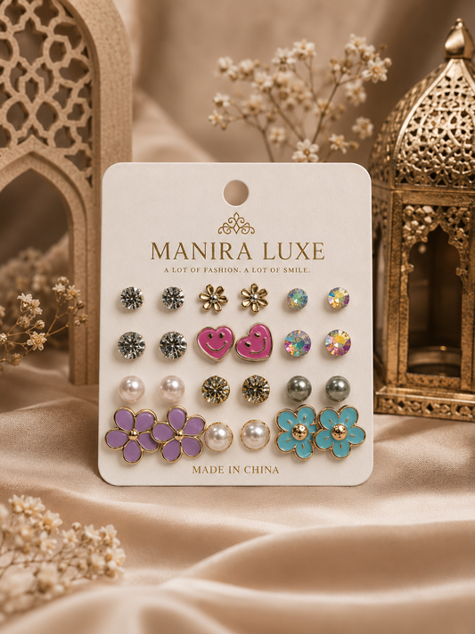 12-Pair Random Earrings Surprise Set